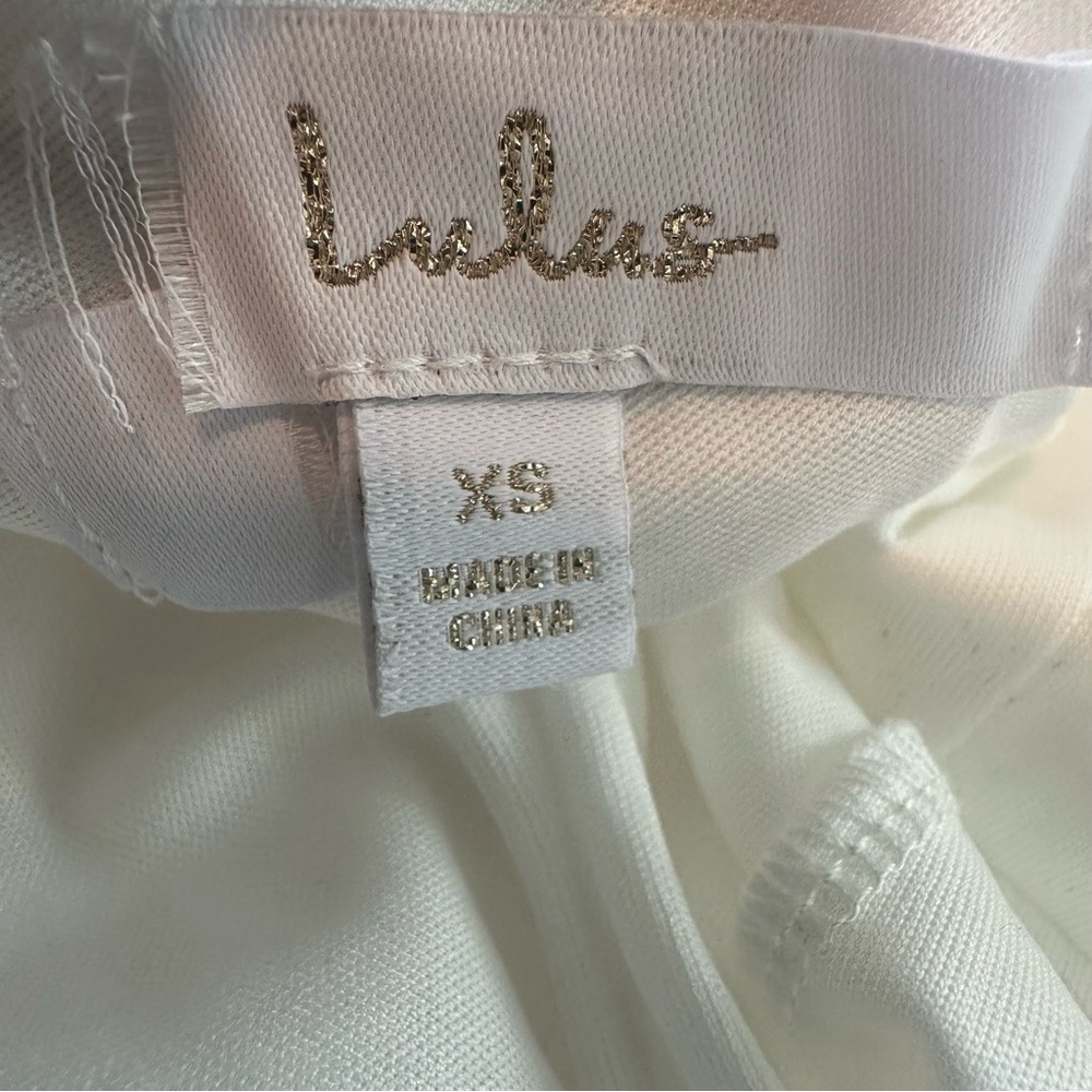 Lulus Blissfully Beloved Ivory Backless A-Line Bow Maxi Dress with slit, size XS - Picture 7 of 8